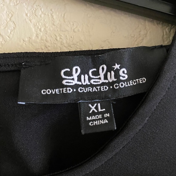 Lulu’s Black Conversation Piece Dress - Picture 3 of 4